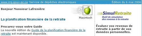 Timbre sur infolettre